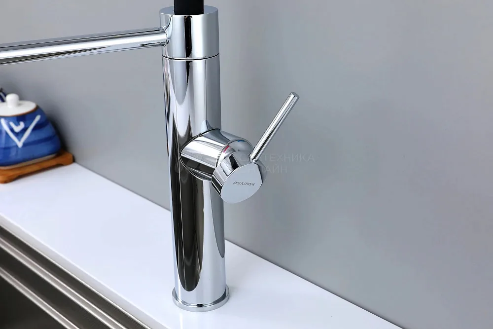 Смеситель для кухни Paulmark Ganymede Ga213199-CR с гибким изливом, хром Sancos — официальный сайт