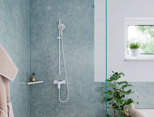 Душевая штанга Hansgrohe Unica 28631700 90 см, матовая белая Sancos — Оригинал