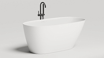 Ванна из искусственного камня Salini Sofia S-Sense 150x75 см, отдельностоящая, белая, овальная, с до