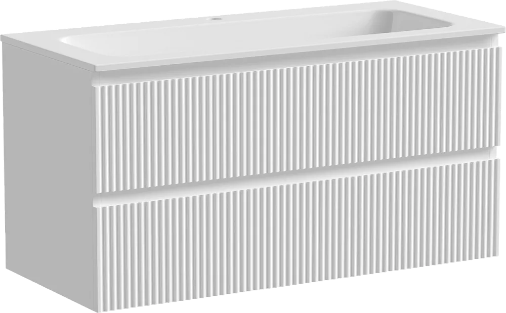 Тумба под раковину Sancos Snob R 100 подвесная Bianco (белый), SNR100W Sancos — официальный сайт