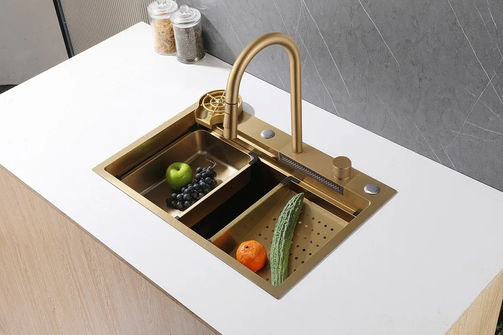 Мойка кухонная Abber Wasser Kreis AF2194G золото матовое Sancos — официальный сайт