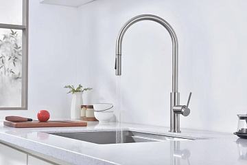 Смеситель для кухни Paulmark Senso Se215180-BS брашированная сталь