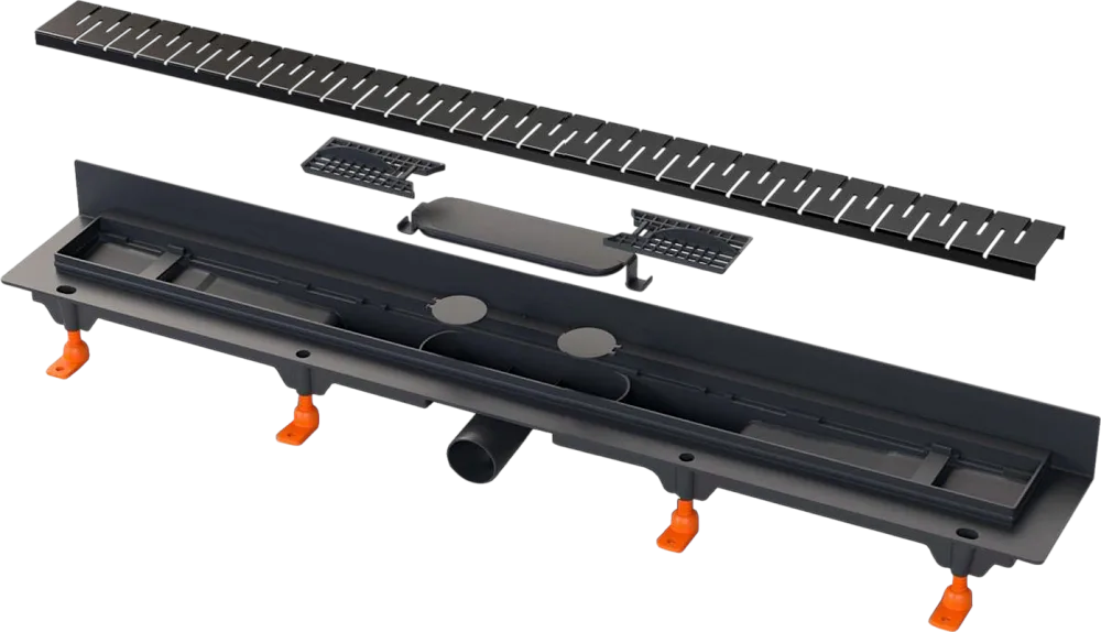 Душевой трап (лоток) MCH Chudej Medium CH950MC 95 см, матовый черный Sancos — официальный сайт