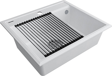 Мойка кухонная Paulmark Stepia + Step PM115951-WH+R375-BS белая