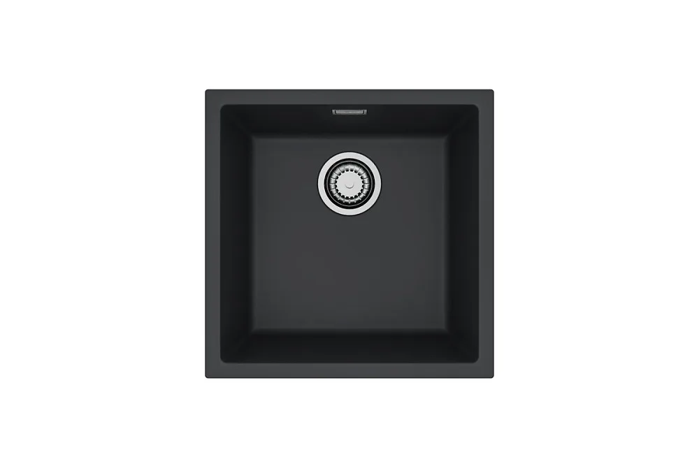 Мойка ALVEUS GRANITAL OMNI 20 DEEP BLACK-G90  450x450x198 с сифоном Sancos — официальный сайт
