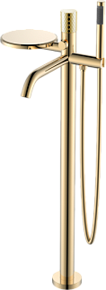 Напольный смеситель для ванны с душем Boheme Stick 129-GG, gold diamond gold
