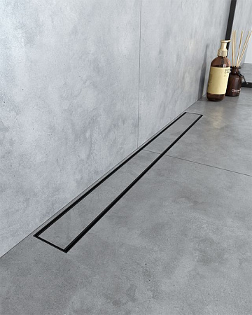 Душевой трап (лоток) Boheme Premium Linear 60 см, черный