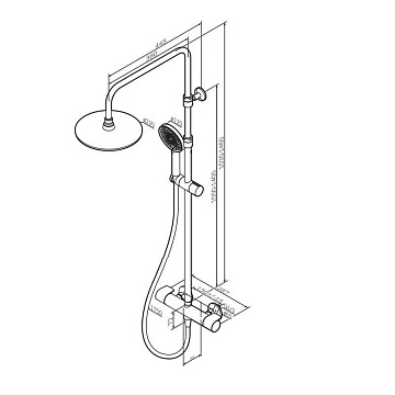 Душевая стойка AM.PM X-Joy F0785A499, золото
