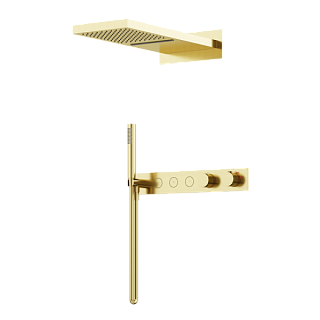 Душевой комплект Sancos Linn SC9023BG С ВНУТРЕННЕЙ ЧАСТЬЮ, брашированное золото, PVD покрытие