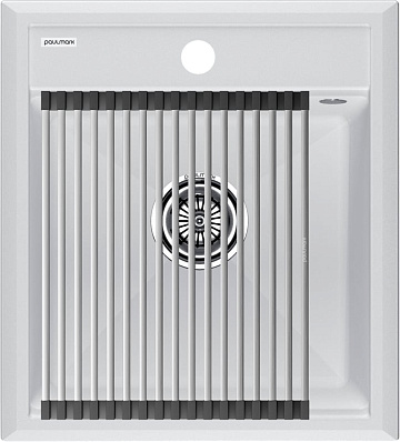 Мойка кухонная Paulmark Stepia + Step PM114651-WH+R375-BS белая