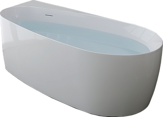 Акриловая ванна Allen Brau Priority 2 170x80 см, пристенная, белая, овальная, на ножках, со сливом-п