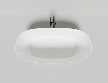 Ванна из искусственного камня Salini Sofia S-Sense 185x90 см, отдельностоящая, белая, овальная, со с