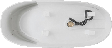 Ванна из искусственного камня Allen Brau Krion Neo XL 180x80 см, отдельностоящая, матовая белая, ова