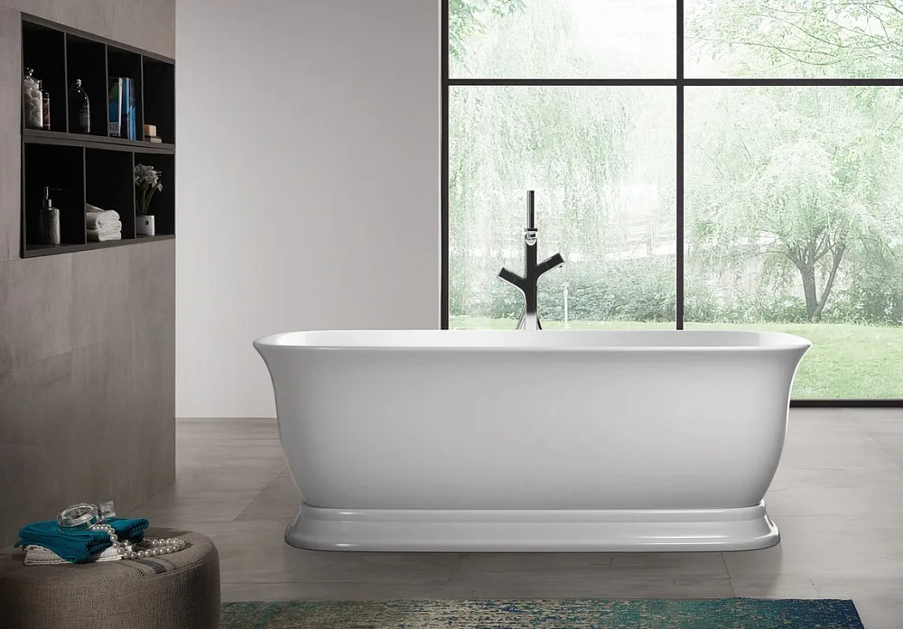 Акриловая ванна BelBagno BB400-1700-800 без опоры 170x80 см, отдельностоящая, белая, овальная, со сл Sancos — официальный сайт