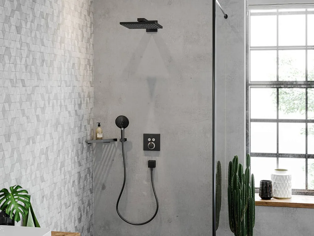 Душевая лейка Hansgrohe Raindance Select S 26530670 матовая черная Sancos — официальный сайт