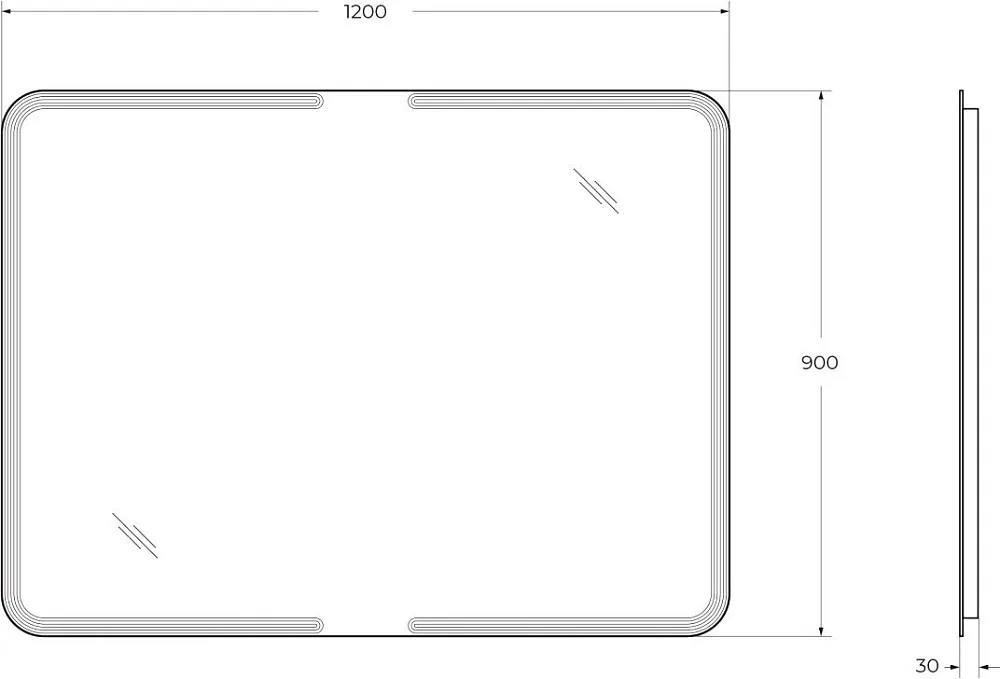 Зеркало Cezares 120х90 с LED-подсветкой Sancos — официальный сайт