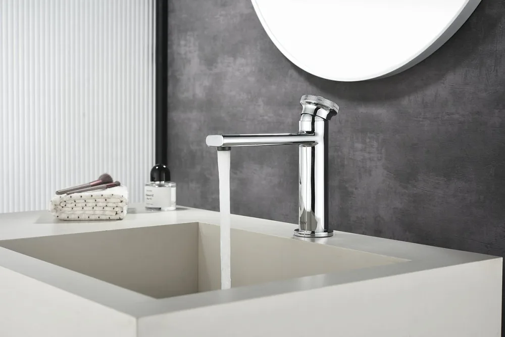 Смеситель для раковины Black&White Gravity 7107C chrome Sancos — официальный сайт