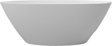 Ванна из искусственного камня WHITECROSS Onyx B 160x75 см, отдельностоящая, белая, овальная, с донны