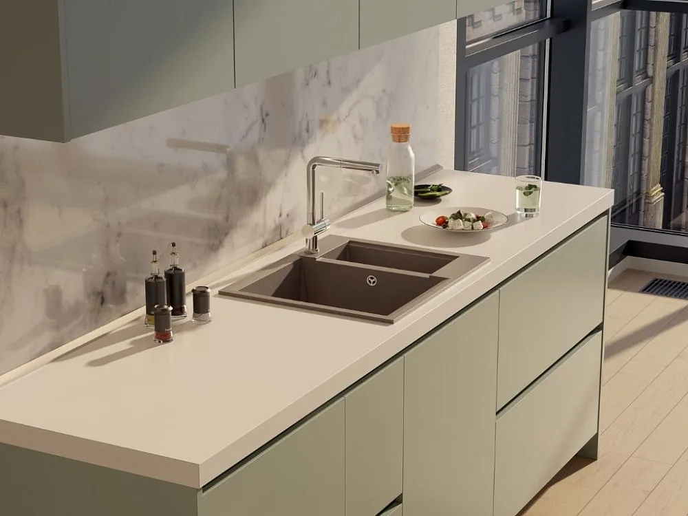 Мойка кухонная Omoikiri Sakaime 60-2-CH шампань Sancos — официальный сайт