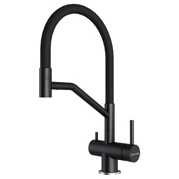Смеситель для кухни Paulmark Rubert Ru213175-BLM, с гибким изливом, матовый черный