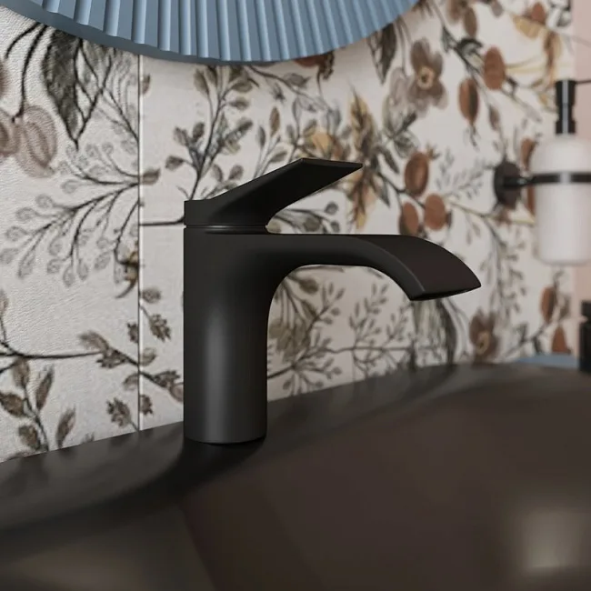 Смеситель для раковины Hansgrohe Vivenis 80 75012670 матовый черный Sancos — Оригинал