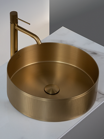 Накладная раковина AltroBagno Costoso 001005 OrSp матовое золото
