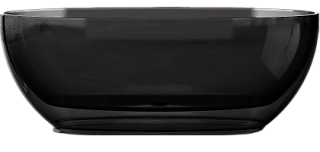 Акриловая ванна Abber Kristall AT9703 Onyx 170x75 см, отдельностоящая, черная, овальная, с донным кл
