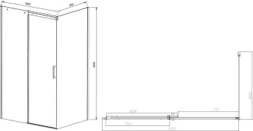 Душевой уголок Vincea Dice VSR-4D8016CL 160х80 см, профиль хром