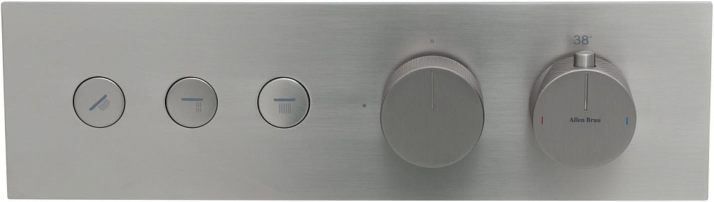 Термостатический смеситель встраиваемый Allen Brau Liberty 5.33003-BN С ВНУТРЕННЕЙ ЧАСТЬЮ, браширова