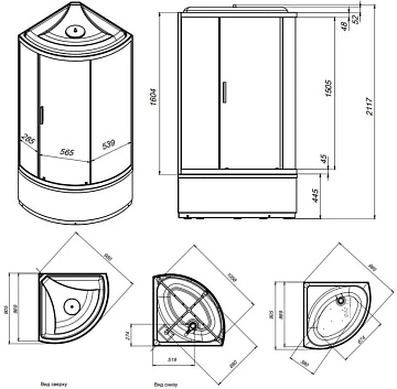 Душевая кабина AM.PM X-Joy W88C-401A-090WT, с крышей, белый