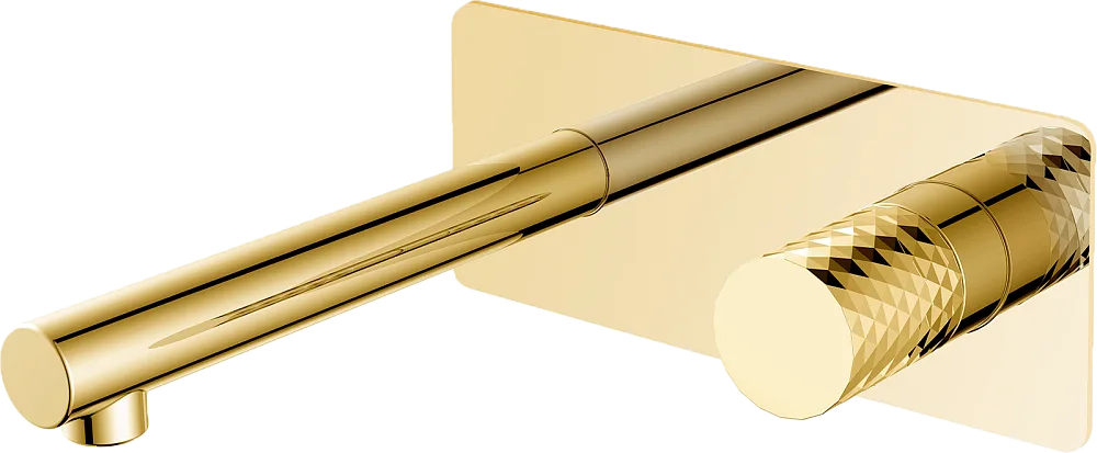 Смеситель для раковины Boheme Stick 125-GG С ВНУТРЕННЕЙ ЧАСТЬЮ, diamond gold Sancos — официальный сайт