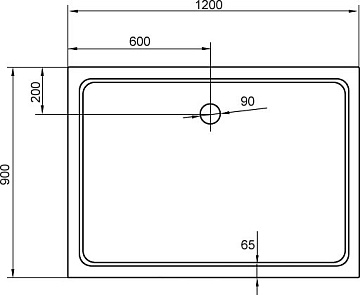 Поддон для душа Cezares Tray SMC TRAY-M-AH-120/90-35-W