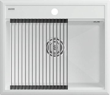 Мойка кухонная Paulmark Stepia + Step PM115951-WH+R375-BS белая