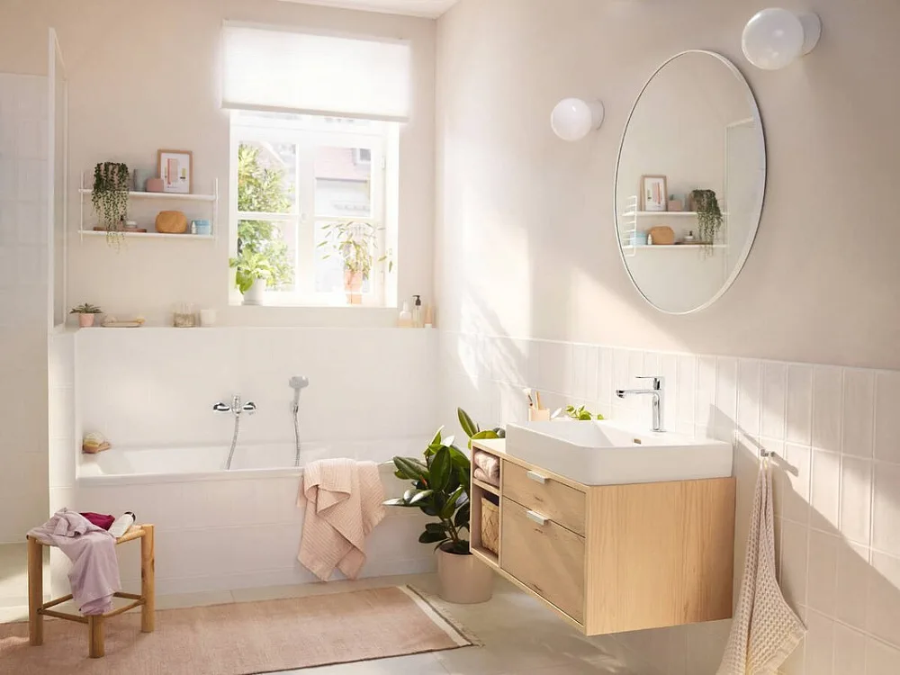 Смеситель для ванны с душем Hansgrohe Rebris S 72440000, хром Sancos — официальный сайт