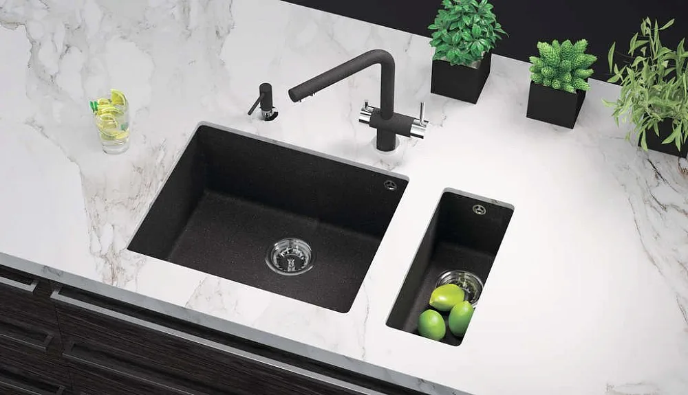 Мойка кухонная Omoikiri Bosen 54-U-BL черная Sancos — официальный сайт
