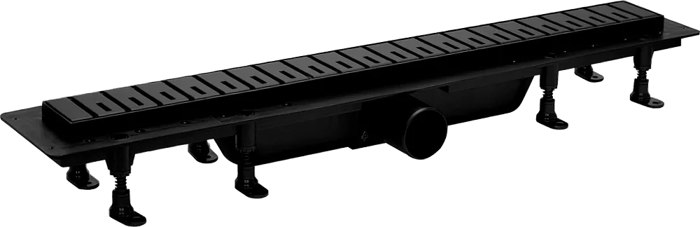 Душевой трап (лоток) Plastbrno DESIGN 6 SZA6650 с решеткой и опорами, черный Sancos — официальный сайт