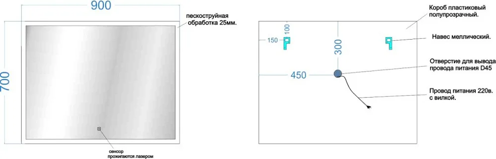 Зеркало Sancos Palace PA900 90 см Sancos — официальный сайт