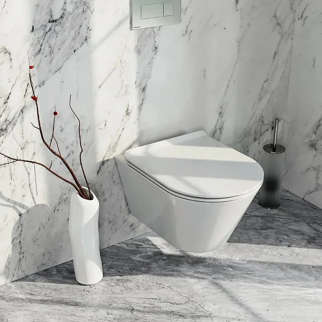Крышка-сиденье Kerama Marazzi Plaza Modern PLMR.seat.02\WHT с микролифтом, глянцевый белый Sancos — Оригинал