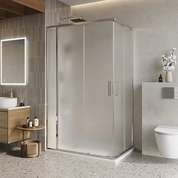 Душевой уголок BelBagno Luce AH-21-110/90-P-Cr профиль хром, стекло рифленое