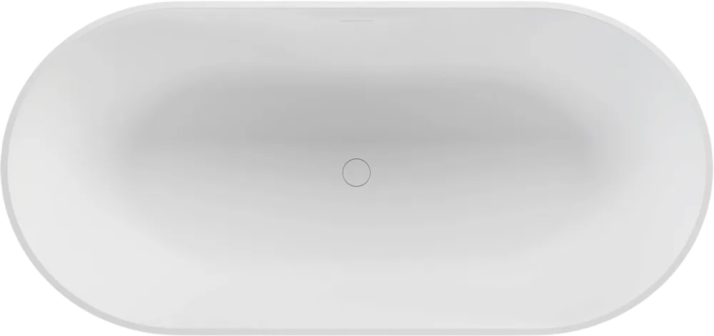 Ванна из искусственного камня Vincea VBT-4S04MW 170x80 см, отдельностоящая, матовая белая, овальная, Sancos — официальный сайт