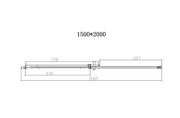 Душевая дверь в нишу Vincea Dice VDS-4D150CLGM 150 см, профиль вороненая сталь, стекло прозрачное