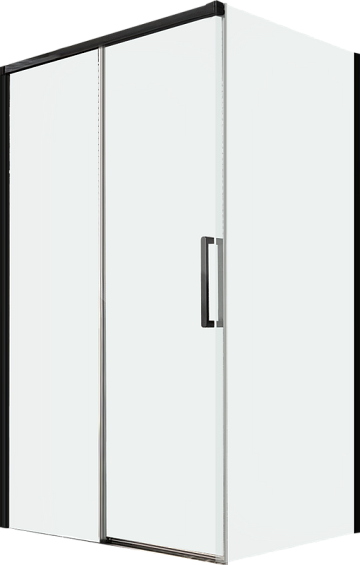 Дверь для душевого уголка Veconi Premium Trento PTD-40B 130 см, профиль черный матовый, стекло прозр
