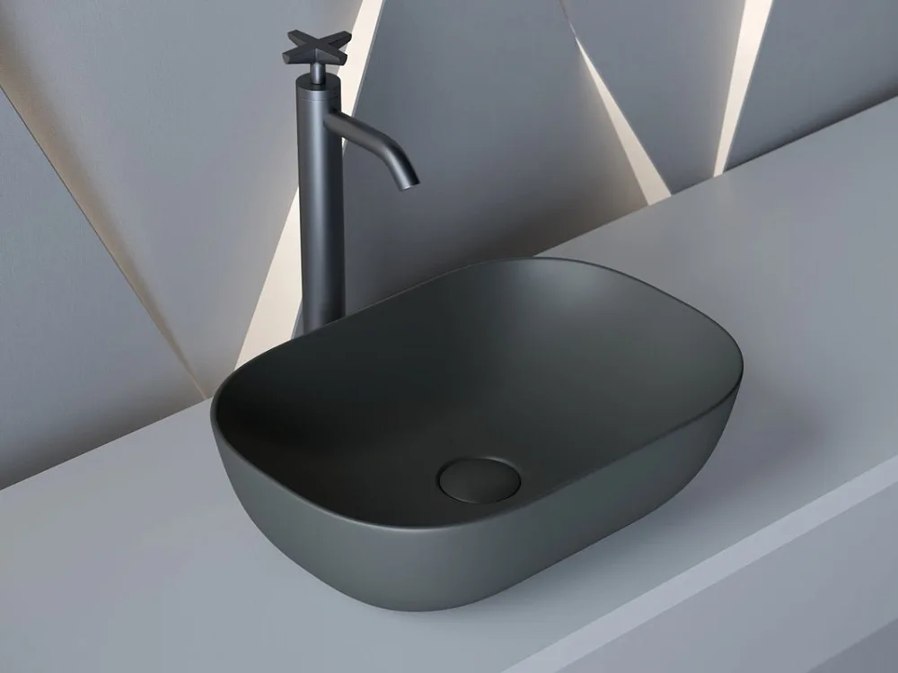 Накладная раковина Ceramicanova Element CN6009MDH темный антрацит матовый Sancos — официальный сайт