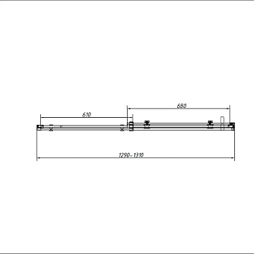 Душевой уголок Vincea Como-N VSR-4CN9013CGB 130х90, профиль матовый черный, стекло тонированное серо