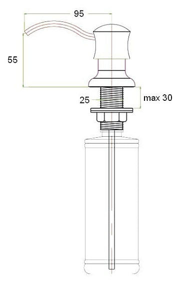 Дозатор для кухонной мойки Zorg ZR-21 белый