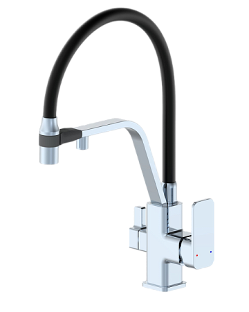 Смеситель для кухни Wonzon & Woghand WW-88458013-CR с гибким изливом, хром