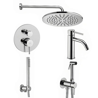 Комплект для ванной Paffoni Light KITZLIG018CR071 С ВНУТРЕННЕЙ ЧАСТЬЮ, хром