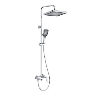 Душевая стойка Cezares Liner CVD-01, со смесителем и изливом, хром