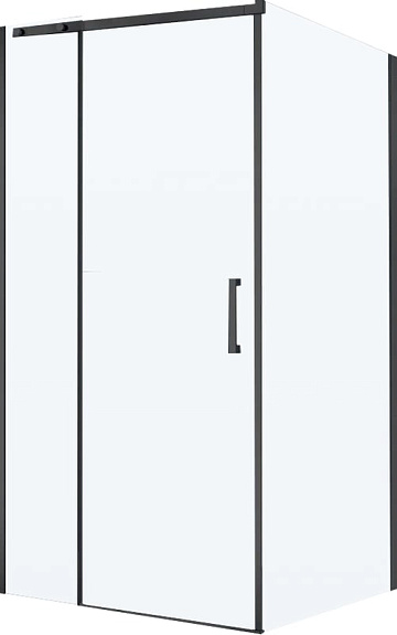 Душевой уголок BelBagno Acqua -AH-1-120/90-C-NERO профиль черный матовый