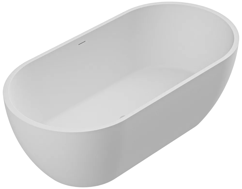 Ванна из искусственного камня Cezares Stylus Solid Surface 160x80 см, отдельностоящая, матовая белая Sancos — официальный сайт